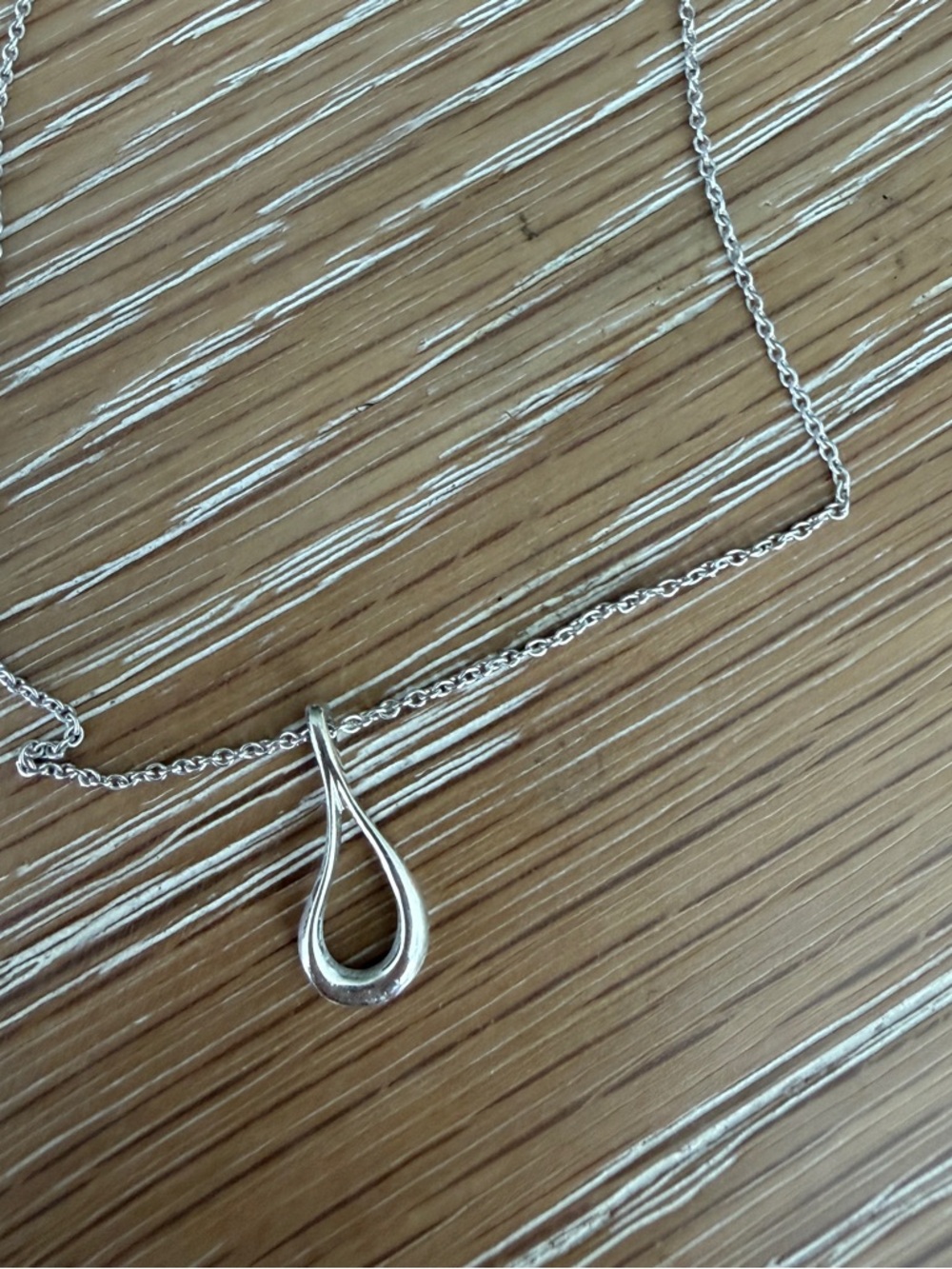 Tiffany & Co. Silver Teardrop Pendant Necklace - Picture 2 of 5